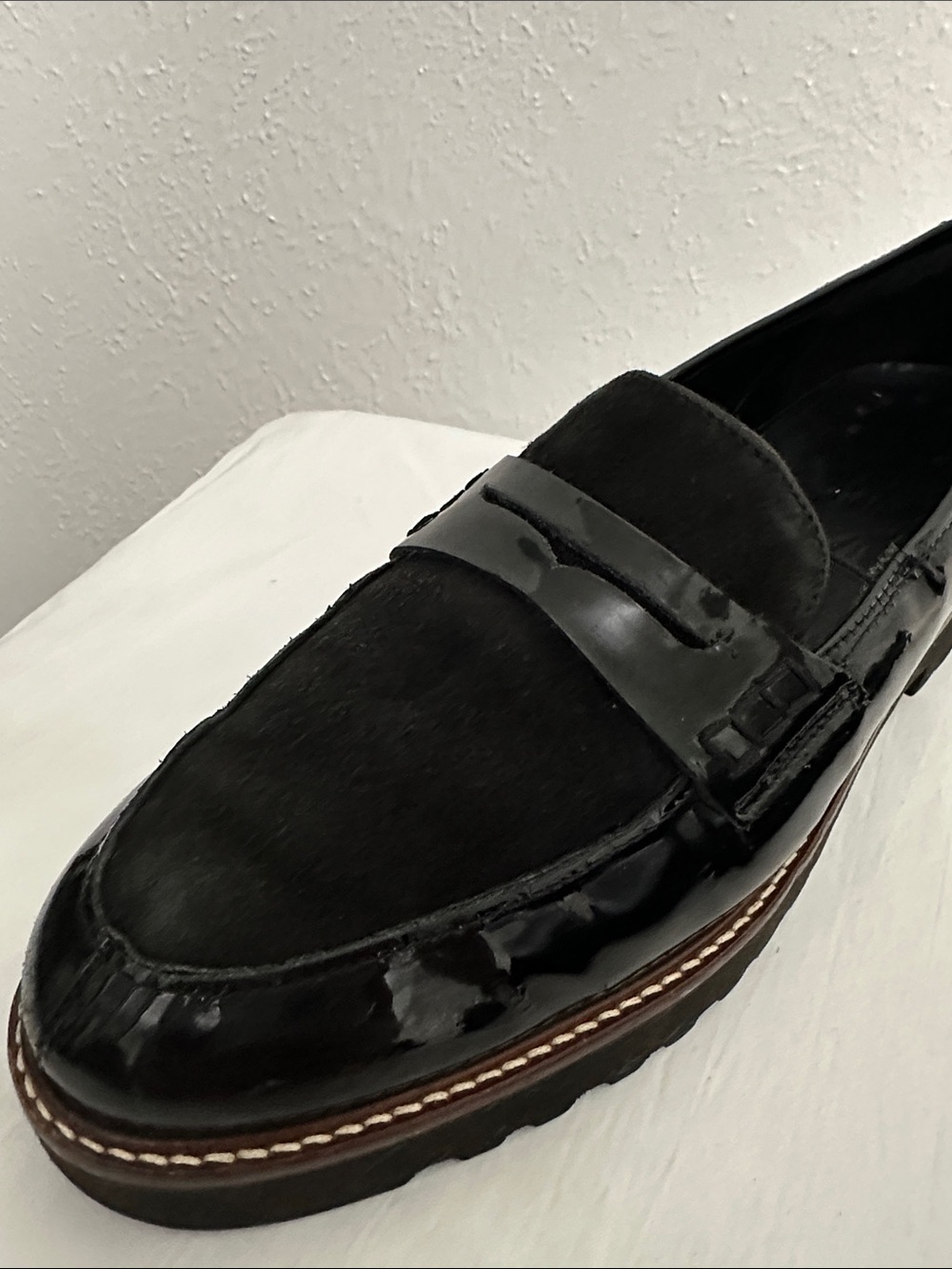 Mephisto Patent Leather Suede Penny Loafers - Picture 5 of 9